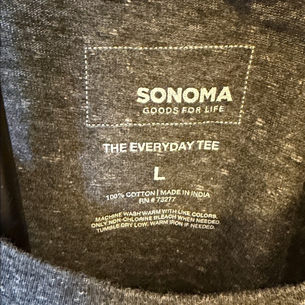 Men's Charcoal Long Sleeve Tee - Picture 4 of 7